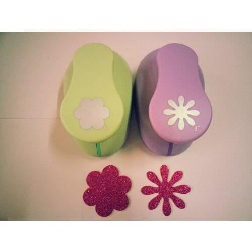 Free shipping 1pc flower and 1pc daisy Crafting Scrapbook punch with 3 inch Paper Punches eva foam punch for DIY