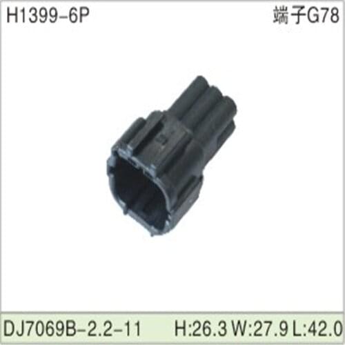 Free shipping 500pcsDJ7069B-2.2-11 6Pin 2.2mm AMP Car Electrical Wire Connectors for VW,BMW,Audi,Toyota,NISSAN AND other