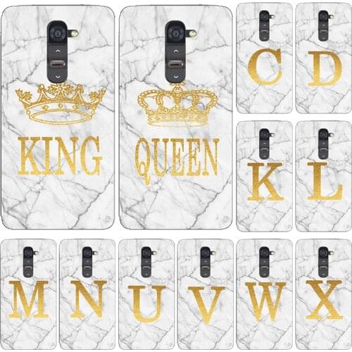 Phone Case for LG K5 X220 K4 2017 M160 M150 K4 Lte K120 K3 Lte K100 2017 2016 White Marble Golden English Letter Back Cover