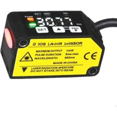 Digital display visible light small light spot high precision laser displacement sensor switching analog WY100N WY400N WY30N