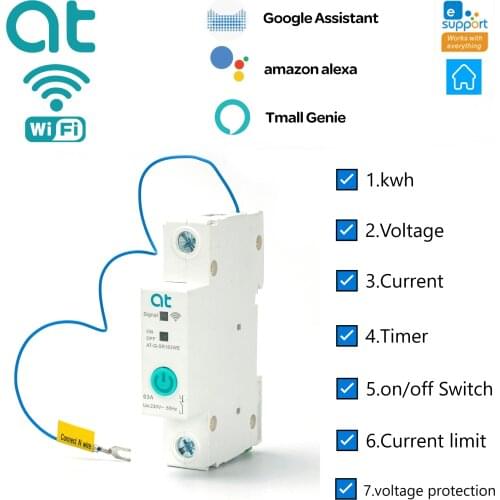Ewelink Single Phase WIFI Smart Energy Meter Kwh Metering Monitoring Circuit Breaker Timer Relay for Smart Home