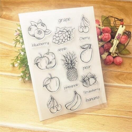 Hot sale fruit Transparent Clear Stamps / Silicone Seals Roller Stamp for DIY scrapbooking photo album/Card Making