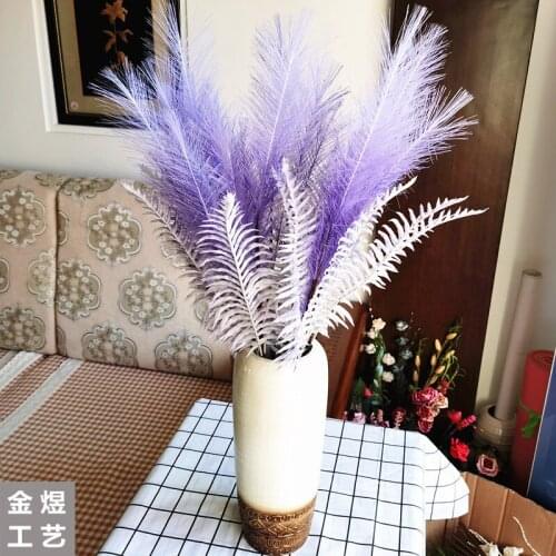 10Pcs Artificial Plantain Pampas Grass Reed Bouquets Fake Flowers Wedding Decoration Home Flower Arranments Fake Grass