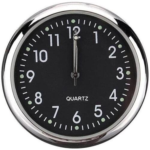 Creative Pocket Small Mini Clock Car Dashboard Air Vent Stick-On Clock Quartz Analog Watch 4 Color Can Choose