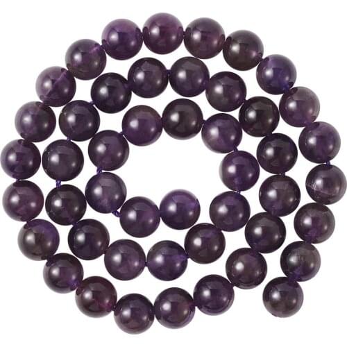 Pandahall Round Natural Beads Strands Grade AB 8.5mm for DIY Jewelry Making, Hole: 1mm; about 49pcs/strand, 15.7"(40cm)