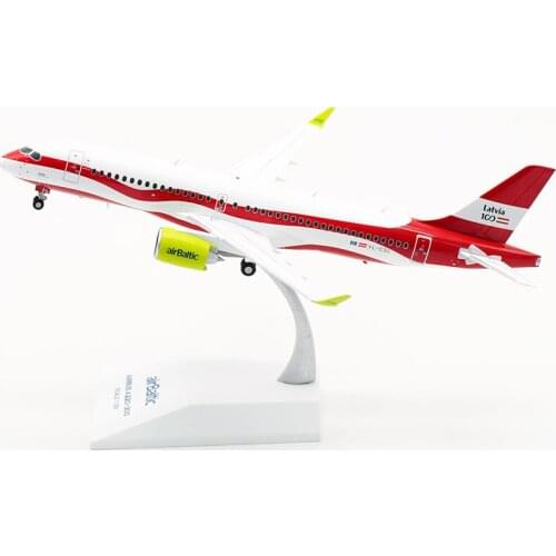 1:200 A220 YL-CSL airBaltic airlines airplane aircraft plane diecast alloy model with base landing gear collectible diecast toy