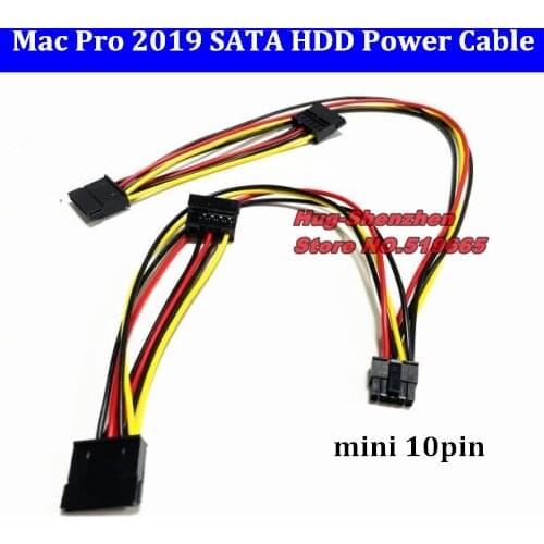 For mac pro 2019 new Desktop Workstation power cable cord mini 10pin to 4* SATA HDD Hard Driver Supply Cable