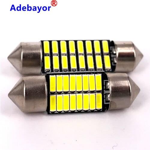 Wholesale 100pcs 31mm 36mm 39mm 41mm Festoon 4014 16 SMD C5W Led 16 Leds Interior Lights Dome Lamps Reading Light Mix Size