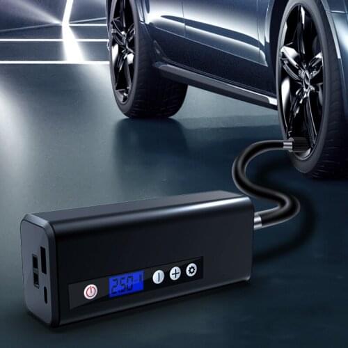 Portable Tire Inflator Electric Bike Pump Mini Handheld Air Pump Compressor for Car Motorbikes Balls with LCD Display JDH88