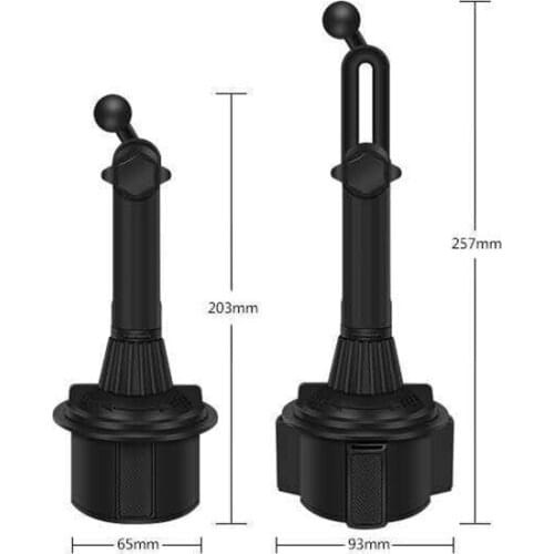 Adjustable Height Angle Car Cup Holder Magnetic Mobile Phone Mount Stand Cradle for Hua-Wei -Xiaomi Oneplus 3-7" Phone