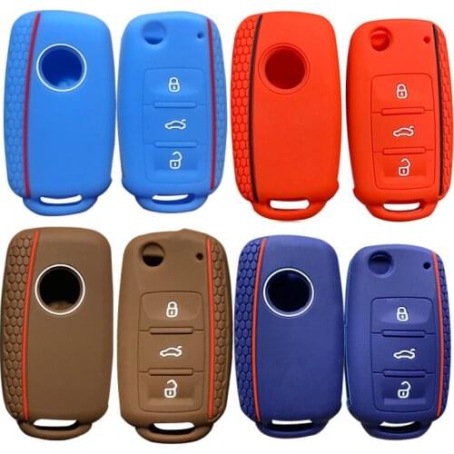 Dont Touch My Key Silicone Car Key Fob Cover for VW Polo Bora Beetle Tiguan Passat Golf for Skoda Fabia Octavia for Seat Leon