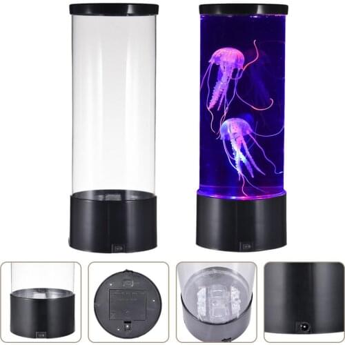 LED Colorful Jellyfish Lava Lamp Simulation Jellyfish Aquarium Tank Light Suitable For Home Office Decoration Bedroom Night Ligh