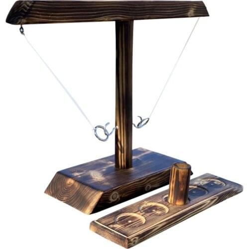 Fun Drinking Game Toy Wooden Ring Toss Game Toss Hook Board Games Montessori Toy For Children Adult Party Home Interactive Game