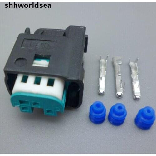 Worldgolden 5sets 3 Pin/way 0.6mm auto restrictor sensor plug connector,auto waterproof electrical plug for BMW 1-967642-1