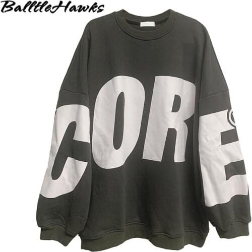 Oversize Tshirts Long Sleeves Winter Mannen Streetwear Hip Hop Brief Print Hoodies Mens Harajuku Pullover Vintage Sweatshirt