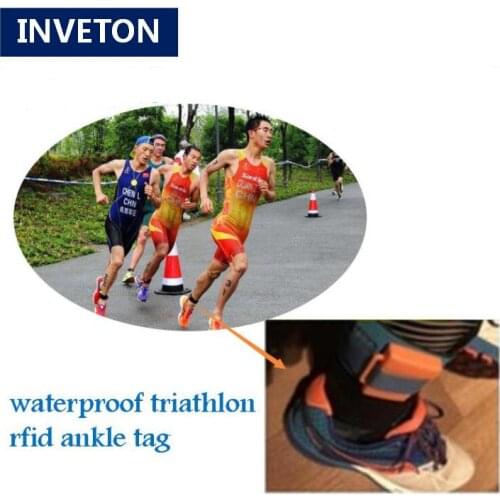 300pc/lot triathlon Reusable RFID PVC Bracelet Wristband writable long range wrist/ankle foot tag iso18000-6c uhf 865mhz 915mhz