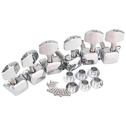 6 pcs Chrome Electric Acoustic Guitar String Tuning Pegs Tuners Machine Heads guitar tuning pegs