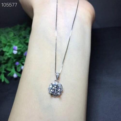 Pouring shiny moisanite gemstone necklace women silver necklace jewelry 925 sterling silver birthday gift New year memento