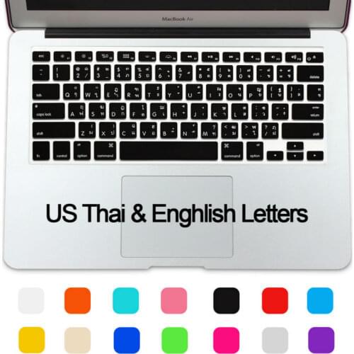 Thai US Keyboard Cover Skin For MacBook Air 13 15 Pro Retina 13.3 15.4 Thailand keyboard Protector for Apple Mac book keyboard