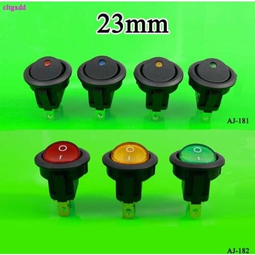 Cltgxdd 1pcs 20A 12V Round Rocker 3 pin ON-OFF ON/OFF LED illuminated Car Dashboard Dash Boat Van ON/OFF Toggle SPST Switch