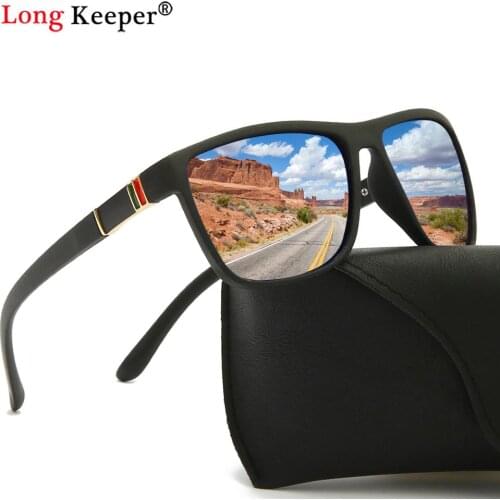 Men Polarized Driving Fishing Sunglasses Vintage Brand Designer Square Sports Sun Glasses Driver Shades Male Mirrored Eyewear UV