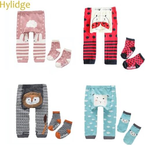 Hylidge Spring Autumn Infant Tights Pantyhose Cute Cartoon Baby Girls Pantyhose Tights Cotton Anti-slip Children Girls Pantyhose
