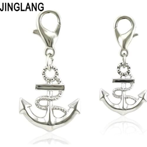 JINGLANG Antique Spear hook Charm Vintage Necklace Bracelet DIY Halloween Handmade Metal Gift Jewelry Alloy Pendants 50pcs