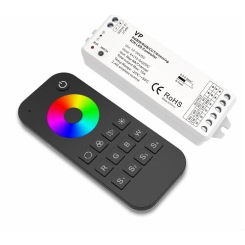 RGBW Controller 12V 24V 15A RGB RGBW LED Strip Light Controller 2.4G RF Smart Wifi Wireless Remote Controler VP