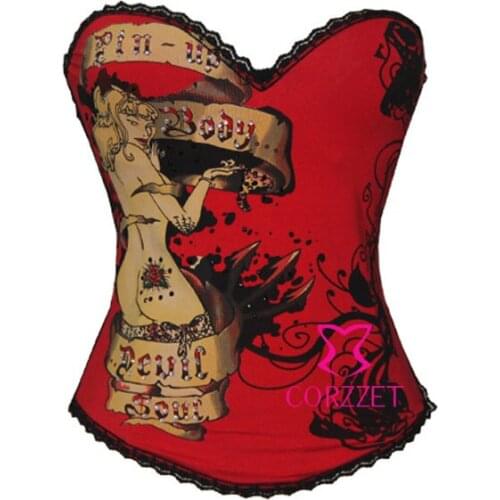 Latex Cheap Red Corset Bustier Top Red / Black / White/Yellow Cotton Overbust Corselete Basques Women Sexy Lingerie For Outwear