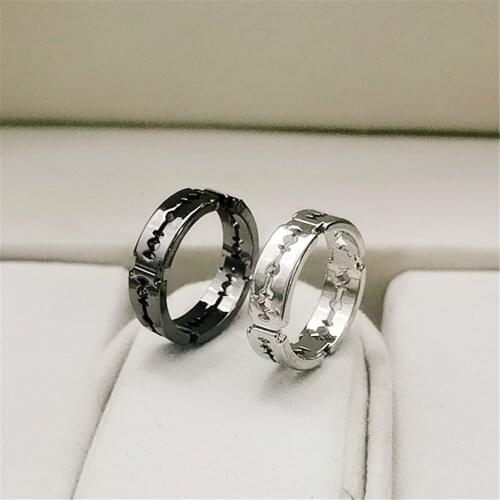 Punk Blackgun Razor Blade Ring For Men Women Creative Exaggerated Hiphop Blades Shape Round Rings Party Nightclub Jewelry B090
