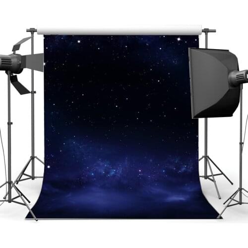 Twinkle Starry Moon Night Backdrop Blue Sky Bokeh Glitter Spots Romantic Wallpaper Photography Background