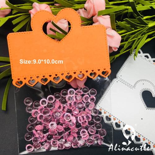Die Cut METAL CUTTING DIES Cut Heart Bag Topper Scrapbook Paper Craft Album Card Punch Knife Art Cutter Alinacutle