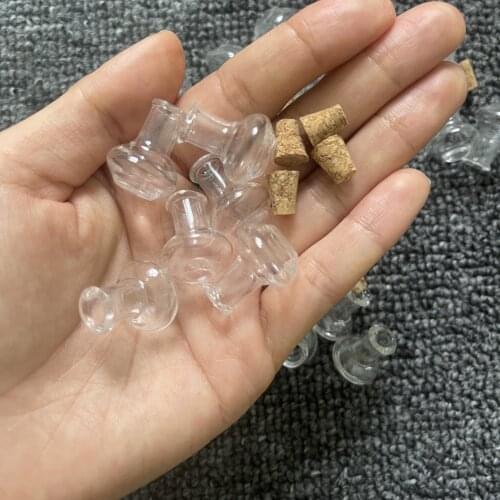 Mini Vase Glass Jars Containers Mini Decor Cork Stopper Ornaments Small Mason Jar Message Vials Cheap High Quality Bottle DIY