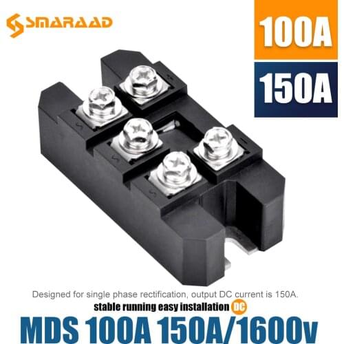 Rectifier Bridge MDS 100A 150A1600v High Power For Wind Turbine No Break Controller 3-Phase Module 5 Terminals Generator Starter