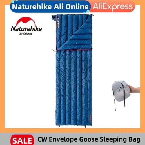 Naturehike Outdoor Sleeping Bag 90% White Goose Down 570g Ultralight Waterproof Envelope Type Lazy Hiking Camping Sleeping Bag