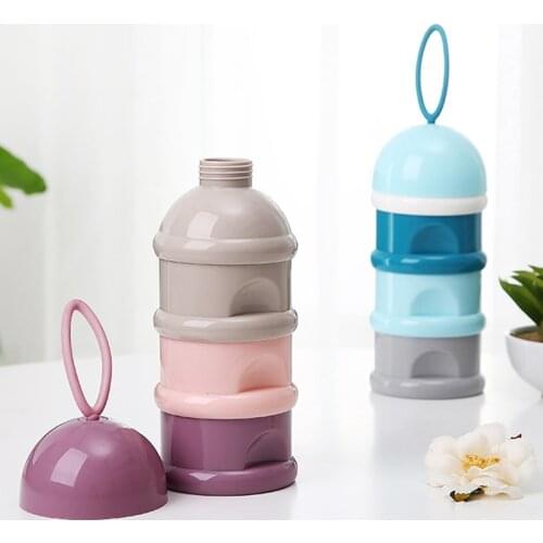 Portable Baby Food 3 Layer Storage Box Essential Cereal Cartoon Formula Milk Snacks Container Milk Powder Boxes for Baby Feeding
