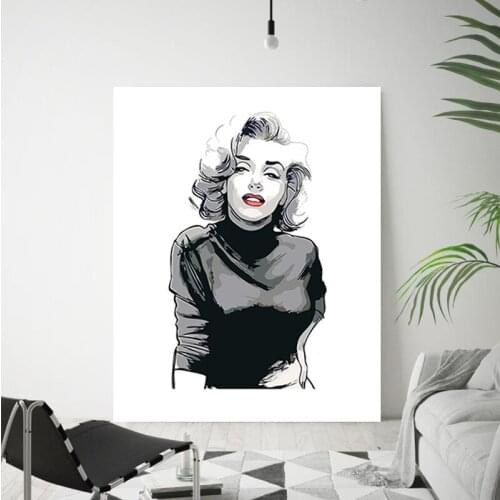 Paint by number art painting by numbers Art Monroe Herbie Womens Kitchen Restaurant Decoration Illustration