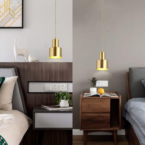 Modern simple HIGH-TOP COPPER Pendant lamps Europea bar table chandelier lighting American Dining room creative droplights