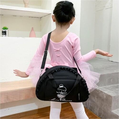 Lace Ballerina Handbag For Girls High Quality Waterproof Shoulder Bags Girl Cute Princess Printing Ballet Bag