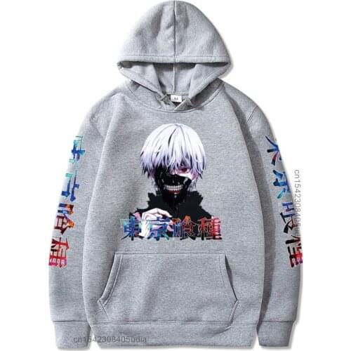 Tokyo Ghoul Kaneki Ken Hoodies Anime Manga Tops Pullover Hoodie for Men Premium Cotton Hooded Pullover Clothing