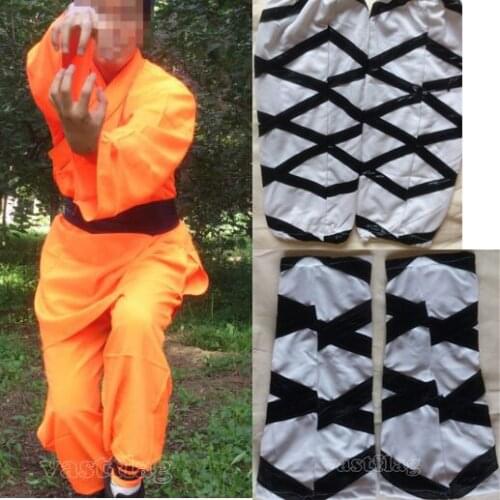 Unisex high quality Kids&adult Martial arts uniforms kung fu shaolin monks abbot suits uniforms clothing sets orange110~190cm