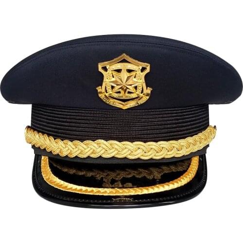 Military Cap Men Cadet Hats Doorman Property Army Accessories Performance Photography Casquette Visor Gorras Security Hat