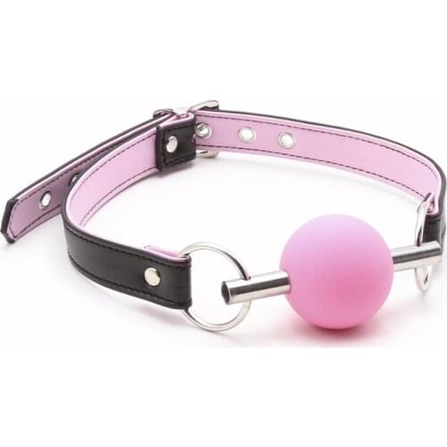 High Quality Mouth Gag Bondage Flirting Sex Toys for Couples Adult Silicone Ball Fetish Latex Oral Fixation Erotic Accessories