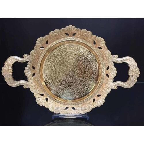 GolD Filigree Chocolate Fruit I Rolling Tray I Serving Tray I Desk Decor I Farmhouse Christmas Decor ı Accent Table