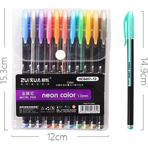 12 pcs/set Japanese Milkliner Pens Drawing Mark Pen Stationery Mild liner Fluorescent Pen Cute Art Highlighter 4 types
