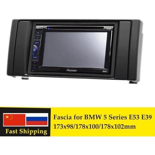 2 Din Car Stereo Radio Fascia Panel Plate Dash Mount Kit Audio GPS DVD Adapter Frame Fascia for BMW 5 Series E53 E39 1995-2003