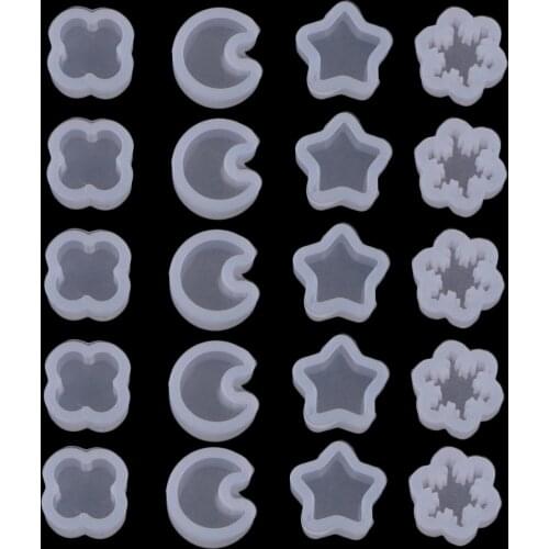 20Pcs Jewelry Silicone Mold Assorted Shapes, for Polymer Clay, Crafting, Resin Epoxy, Pendant Earrings Making