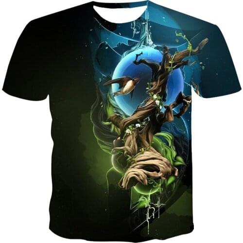 2021 New 3d Printed T-Shirt, Cat, Bird Leisure Fashion, Round Collar, Street Fashion Mens Xxs-6xl