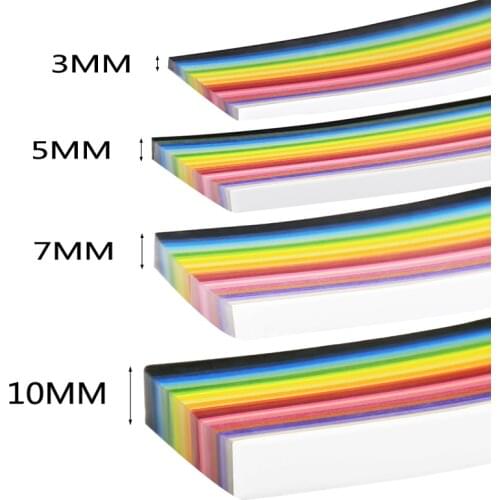 260Pcs 3mm/5mm/7mm/10mm Colorful Strips Paper Quilling Origami Flower Gift Children DIY Crafts Paper Art Tools Handmade Material