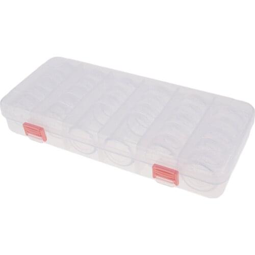 6Pcs/Set Clear Plastic Stackable Jars Nail Art Beads Jewelry Crafts Storage